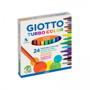 Mαρκαδόροι Giotto Turbo Colour Λεπτοί 24τεμ 4170