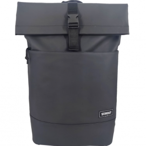 ΤΣΑΝΤΑ BACKPACK STREET ROLLUP BLACK 30x12x46cm