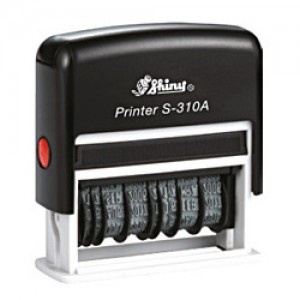 Σφραγίδα SHINY Printer Line S-310A (5mm x 49mm) - Διπλή Ημερομηνία+Λάστιχο