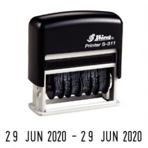 Σφραγίδα SHINY Printer Line S-311 (5mm x 49mm) - Διπλή Ημερομηνία