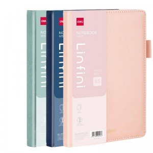 Σημειωματάριο Α5 Ριγέ Δερματίνη + Pen Loop Deli EN157L