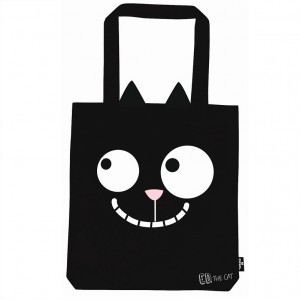 Τσάντα Ώμου Υφασμάτινη Ed, the cat Black 39x42