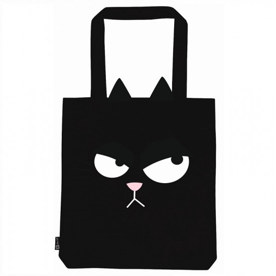 Τσάντα Ώμου Υφασμάτινη Ed, the cat Black 39x42