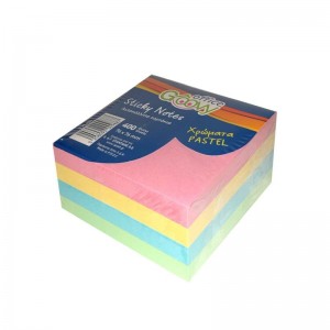 Αυτοκόλλητα Post it κύβος 400 pastel χαρτάκια (76x76)  