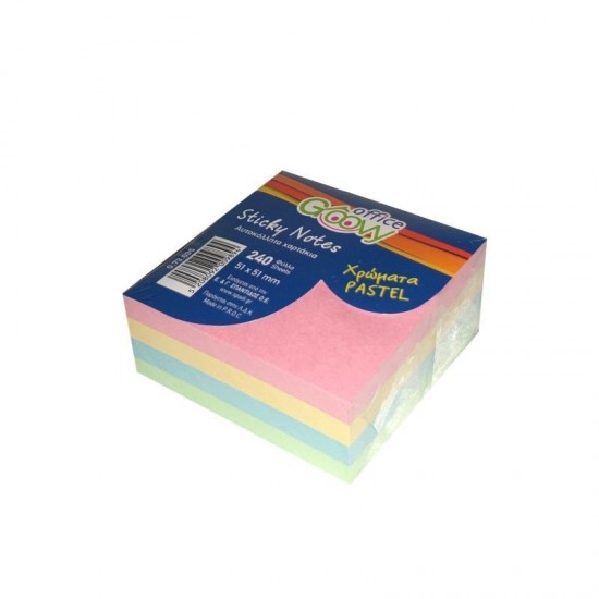 Αυτοκόλλητα Post it κύβος 240 mini Pastel χαρτάκια (51x51) 