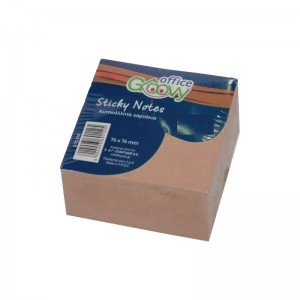 Αυτοκόλλητα Post it κύβος 250 kraft χαρτάκια (76x76) 