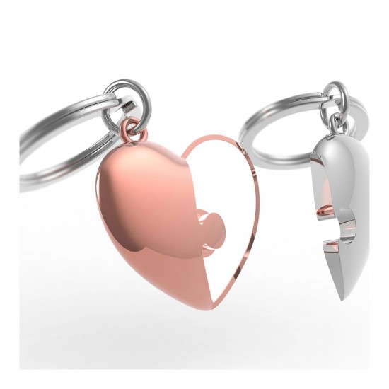 Μπρελόκ Metalmorphose Love Puzzle Rose-Gold/Silver