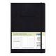 Undated Daily Planner Flexi με λάστιχο 14x20,5εκ. Μαύρο