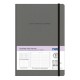 Undated Daily Planner Flexi με λάστιχο 14x20,5εκ. Γκρι