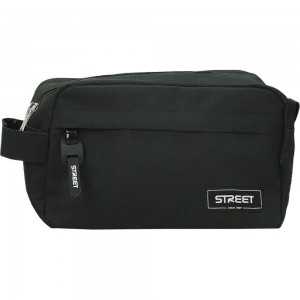 Κασετίνα Street big oval black βαρελάκι 22χ8χ13cm