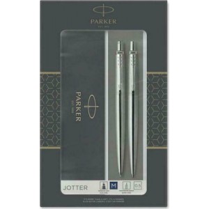 Σετ Parker Jotter Stainless Steel Μηχανικό Μολύβι και Στυλό Διαρκείας 